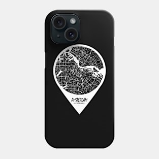 Amsterdam, Netherlands City Map - Travel Pin Phone Case