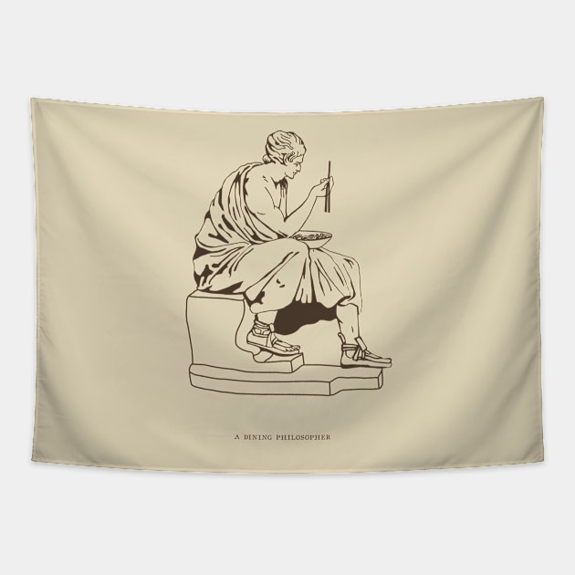 dining philosopher Tapestry by HappyNerdShirts