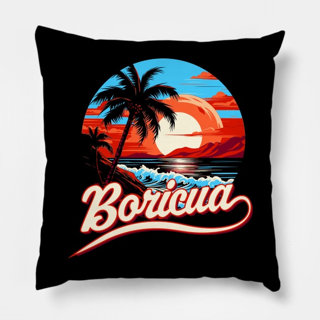 Boricua Puerto Rico Pillow by Vector Deluxe