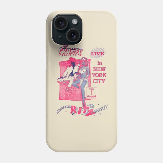 The cramps vintage tour poster Phone Case by HAPPY TRIP PRESS