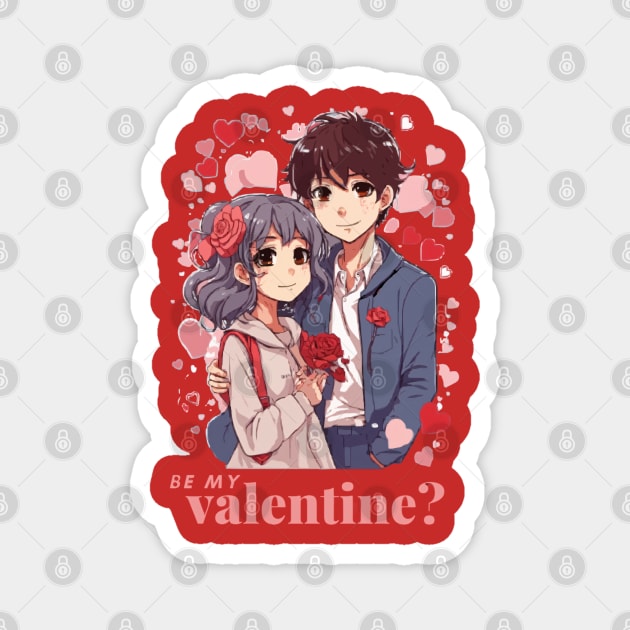 Be My Valentine Cute Couple 2 Magnet by Alex