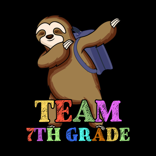 Sloth Hello 7th Grade Teachers Kids Back to school Gifts by kateeleone97023