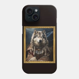 Resolute Alaskan Malamute - Medieval Inuit Elder (Framed) Phone Case