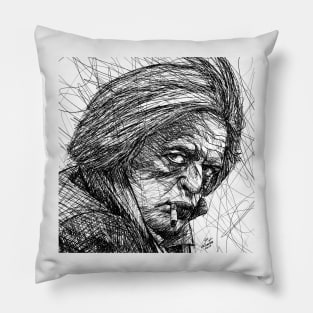 KLAUS KINSKI ink portrait .1 Pillow