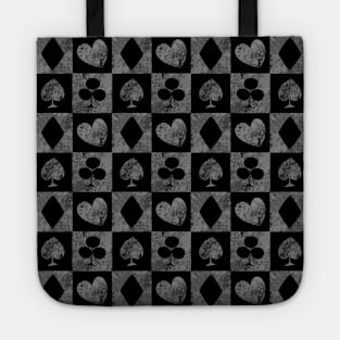 Card Suit Symbol Dark Pattern Tote