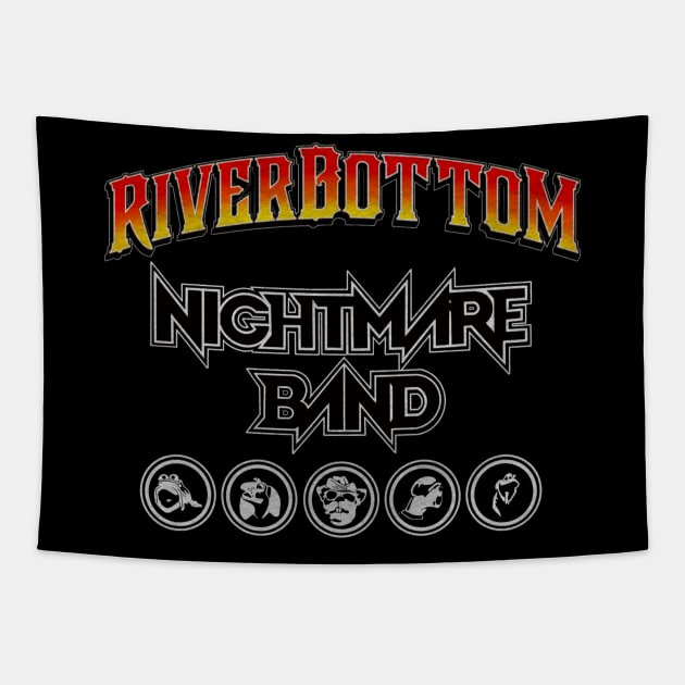 Riverbottom Nightmare Band Tapestry by meltingminds