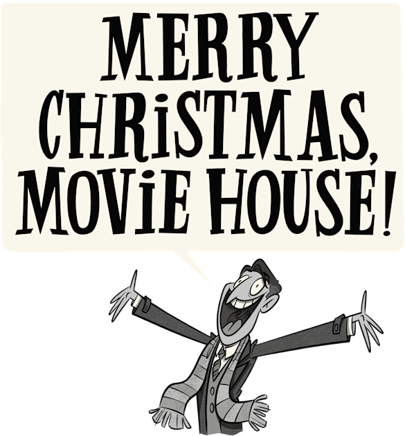 Merry Christmas, Movie House! Kids T-Shirt by westinchurch