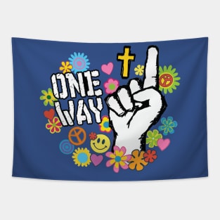 One Way Jesus 3 Tapestry