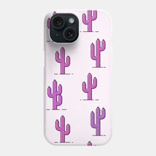 Purple cactus pattern Phone Case