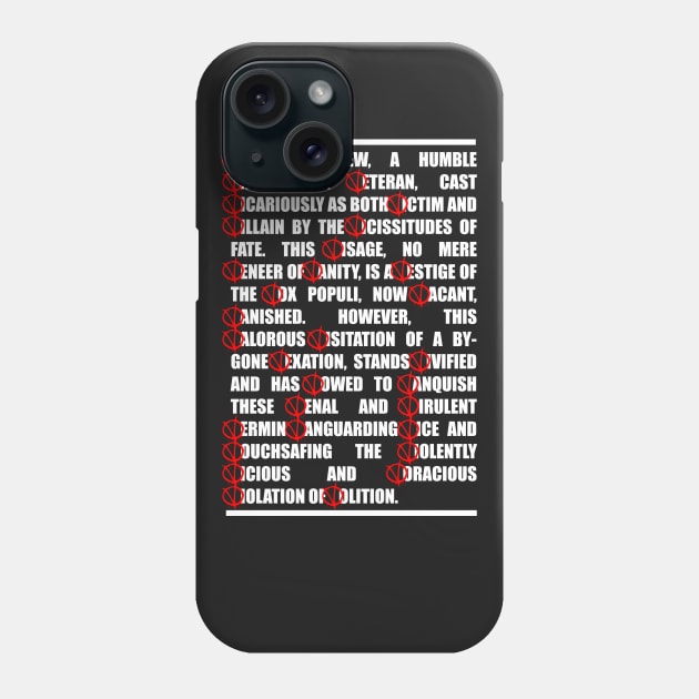 Guy Fawkes Speech Phone Case by Meta Cortex