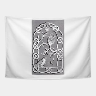 Life and Death Celtic Block Print Tapestry