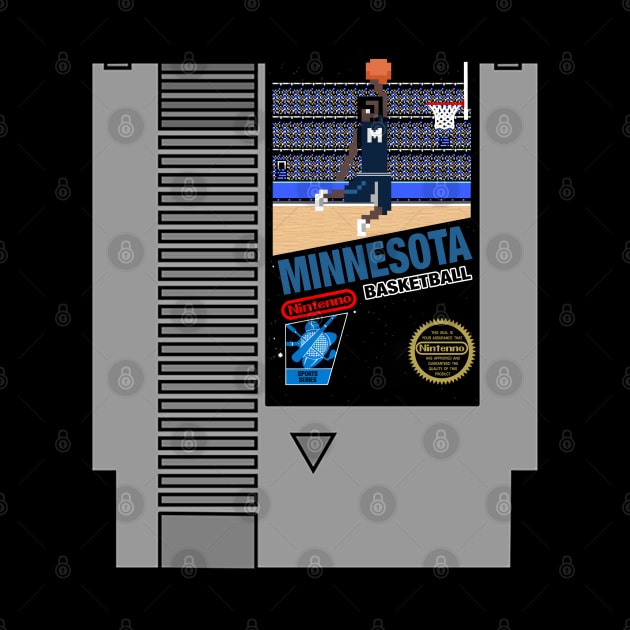 Minnesota Basketball 8 bit pixel art cartridge design by MulletHappens