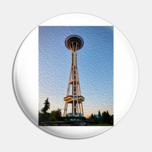 Space Needle (digital oil) Pin