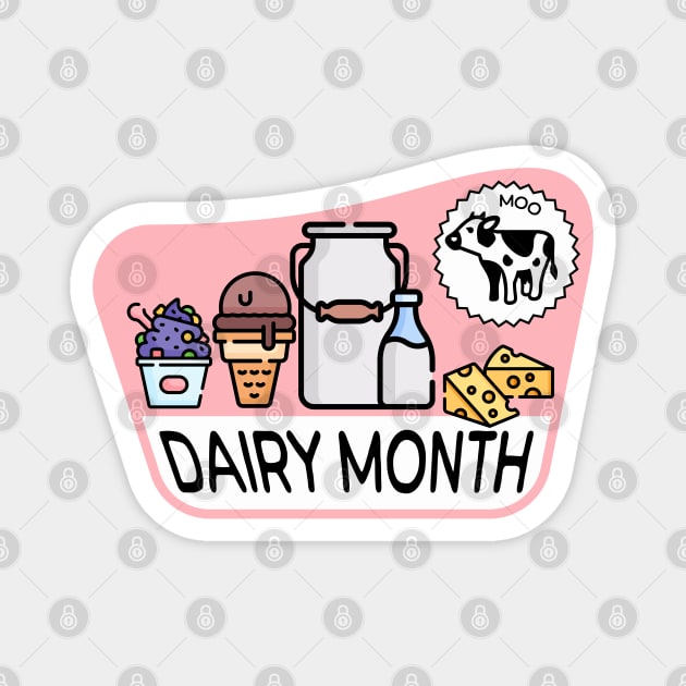 Retro Dairy Month Magnet by HolidayBug