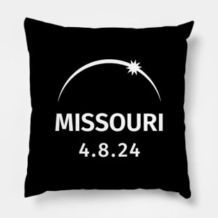 4.8.2024 Solar Eclipse Missouri Pillow