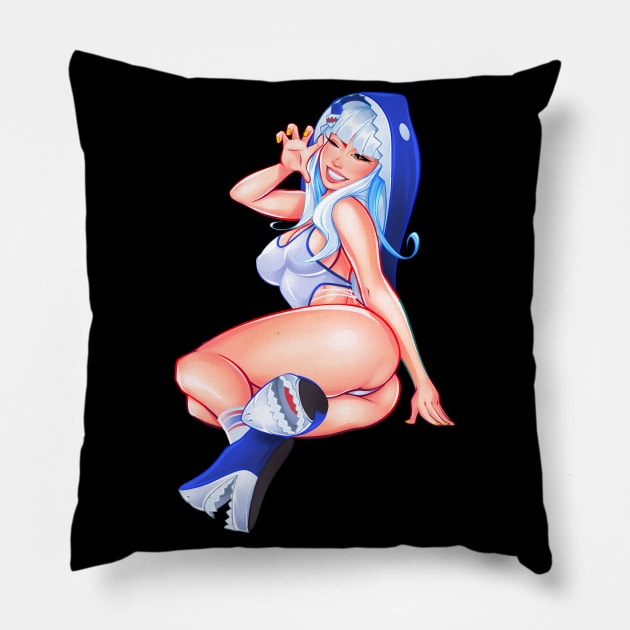 Smol Gawr Gura Hololive Pillow by Made In Kush