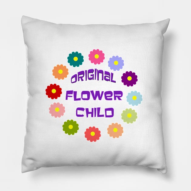 Original flower child Pillow by artsytee