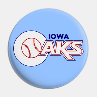 Defunct Iowa Oaks Minor League Baseball 1979 Pin