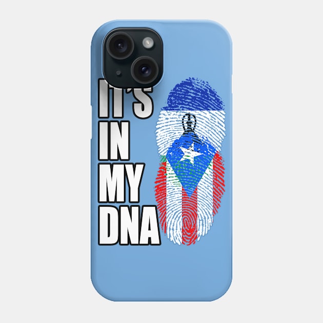 Puerto Rican And Lesotho Mix DNA Flag Heritage Phone Case by Just Rep It!!