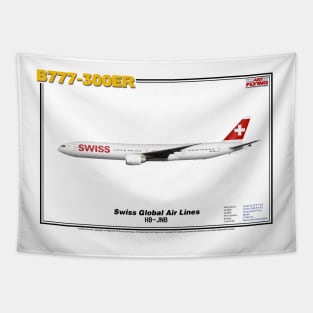 Boeing B777-300ER - Swiss Global Air Lines (Art Print) Tapestry