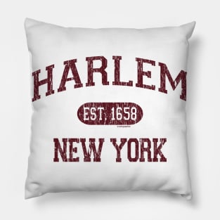 Harlem NY Arch Distressed, Retro Print Pillow