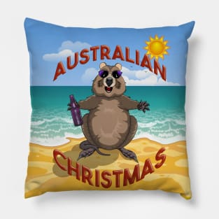 Australian Christmas Quokka Pillow