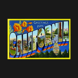 Greetings from California Vintage 1930's Postcard T-Shirt