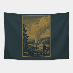 Doutone Yellowstone National Park Travel Poster Tapestry