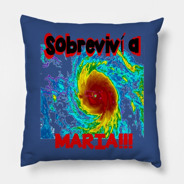 Puerto Rico Sobreviví al huracán María!!! Pillow by Orikall