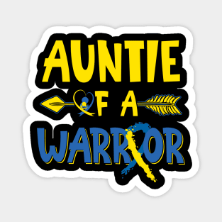 Auntie Of A Warrior Down Syndrome  Month Magnet