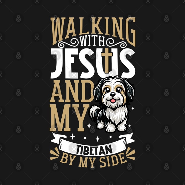 Jesus and dog - Tibetan Terrier by Modern Medieval Design