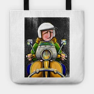 Retro Scooter, Classic Scooter, Scooterist, Scootering, Scooter Rider, Mod Art Tote