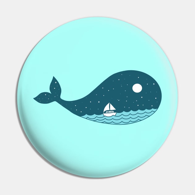 Whale Landscape Pin by coffeeman