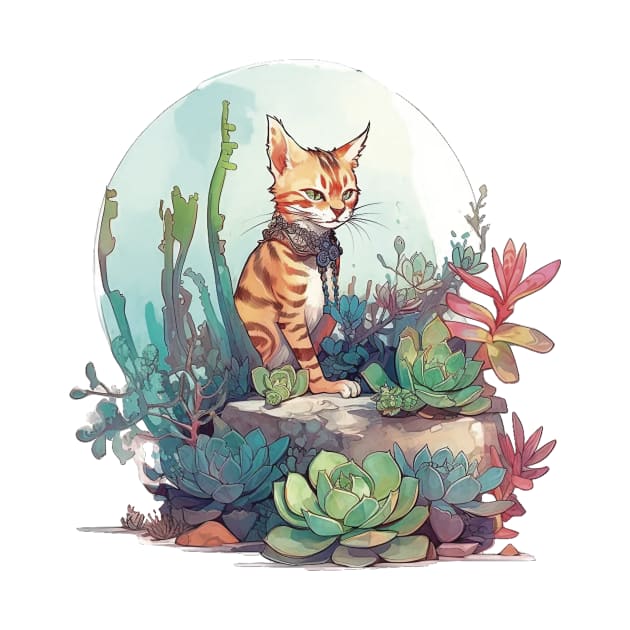 Cute Bengal cat by GreenMary Design