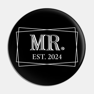 Mr Est. 2024 Couples Matching Mrs & Mr Pin