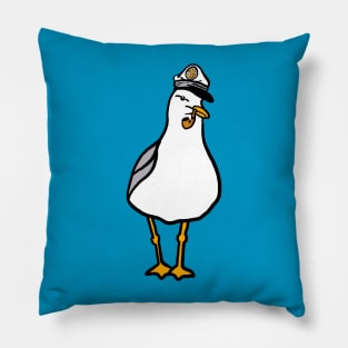 A boating captain seagull Pillow