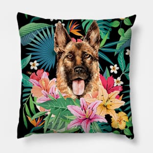 Tropical Tan German Shepherd Dog 3 Pillow