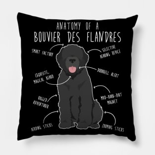 Bouvier Des Flandres Dog Anatomy Pillow