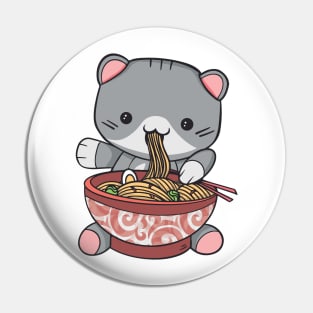 Cute cat ramen Pin