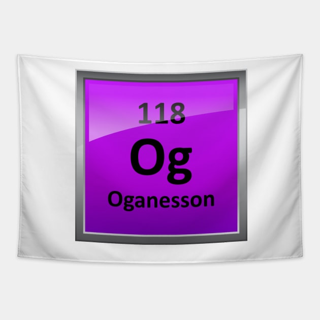 Oganesson - Element 118 Periodic Table Symbol Tapestry by sciencenotes