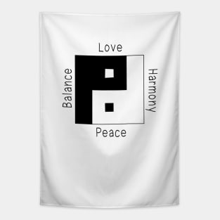 Love Harmony Peace Balance Tapestry