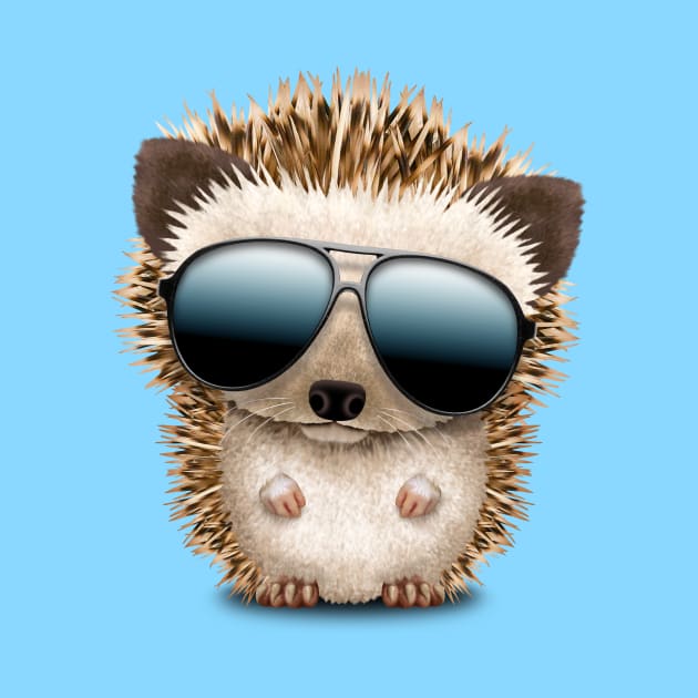 Baby Hedgehog Wearing Sunglasses by jeffbartels