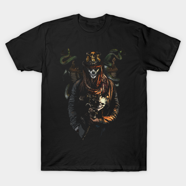 Male Voodoo King Witch Doctor Halloween Costume - Halloween - T-Shirt