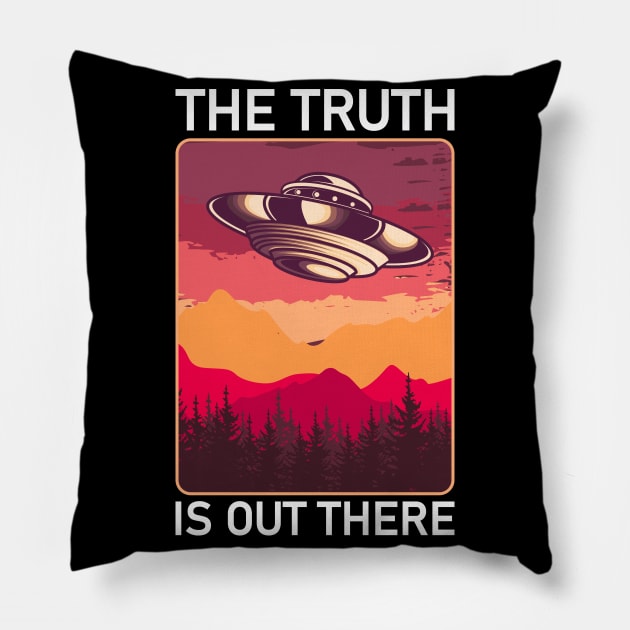 The Truth Is Out There UFO Alien Gift Pillow by Delightful Designs