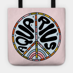 Aquarius Peace Sign Tote