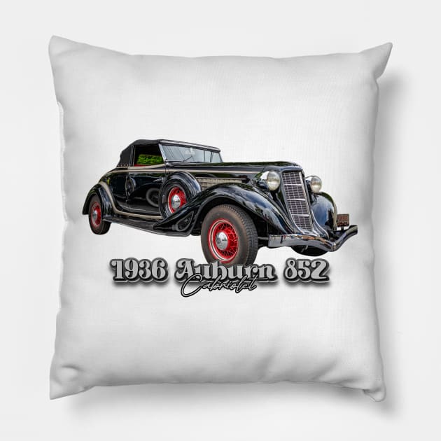 1936 Auburn 852 Cabriolet Pillow by Gestalt Imagery