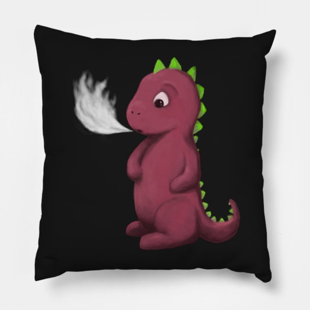 Curious Dinosaur Pillow by splode