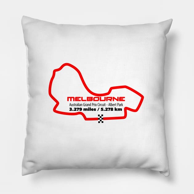 Melbourne Track Graphic Pillow by Hotshots