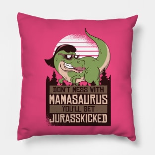 Mamasaurus Mom Dinosaur Pillow