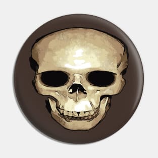 Floating Antique Human Skull Pin